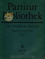Felix mendelssohn bartholdy sinfonie Nr.4 a-dur op.90     PDF电子版封面     