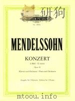 konzert fur klavier und orchester d-moll opus 40     PDF电子版封面    Felix mendelssohn bartholdy 