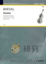 sonate for violoncello and piano fur violoncello und klavier     PDF电子版封面     