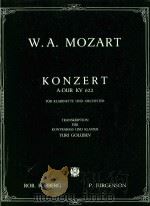 Konzert A-dur Kv 622     PDF电子版封面    W.A.MOZART 