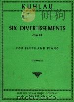 six divertissements opus 68 for flute and piano     PDF电子版封面    kuhlau 