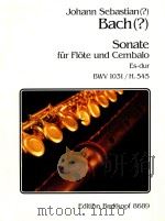 Sonata fur flote und cembalo Es-DUR（ PDF版）