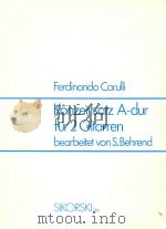 Konzertsalz a-dur fur 2 Gitarren bearbeitet von S.Behrend   1982  PDF电子版封面     
