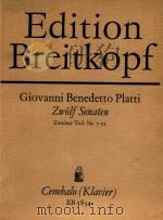 zwolf sonaten fur cembalo oder klavier zweiter teil nr.7-12     PDF电子版封面     