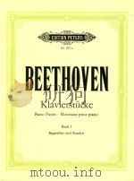 klavierstucke piano pieces band Volume I     PDF电子版封面    Ludwig van Beethoven 