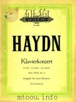 Konzert G-dur fur klavier(cembalo)und streichorchester oboen und horner ad libitum Hob.xvIII Nr.4（ PDF版）