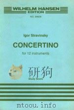 concertion for 12 instruments     PDF电子版封面    Igor stravinsky 