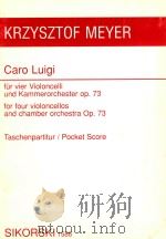 krzysztof meyer fur vier violoncelli op.73 for four violonceos and chamber orchstra op.73     PDF电子版封面    Caro Luigi 