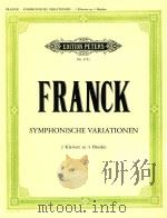 symphonische variationen fur klavier und orchester     PDF电子版封面    Cesar franck 