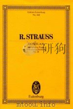 Don juan symphonic poem sinfonische dichtung op.20（1974 PDF版）