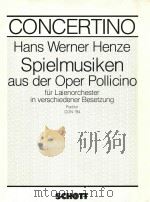 spielmusiken aus der oper pollicino     PDF电子版封面     