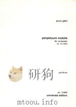 perpetuum mobile fur orchester op.10   1968  PDF电子版封面    arvo part 