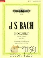 Konzert d-moll/Dminor fur cembalo (Klavier)und streicher BWV1052     PDF电子版封面    Johann sebastian bach 