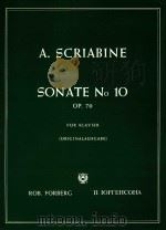 sonate no 10 op.70     PDF电子版封面    A.scriabnie 