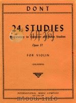24 Studies opus 37 for violin   1967  PDF电子版封面    Jacob Dont 
