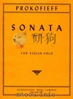 Sonata opus 115 for violin solo   1954  PDF电子版封面    Sergei Prokofieff 
