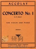 Concerto No.1 in A minor for violin and piano   1962  PDF电子版封面    Jean Batiste Accolay 