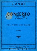 Concerto in E minor for violin and piano   1976  PDF电子版封面    Jules Conus 