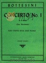 Concerto No.1 in b minor for string bass and piano: One Movement（1963 PDF版）