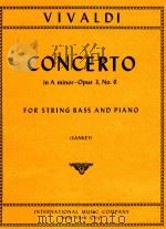 Concerto in A minor opus 3 No 6 for string bass and piano（1963 PDF版）