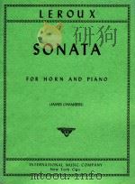 Sonata for horn and piano（1963 PDF版）