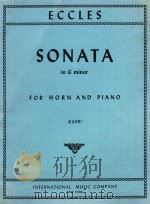Sonata in G minor for horn and piano   1963  PDF电子版封面    Henry Eccles 