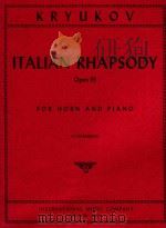 Italian Rhapsody opus65   1960  PDF电子版封面    Vladimir Kryukov 