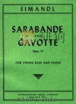 Sarabande and gavotte opus 74 for string bass and piano（ PDF版）