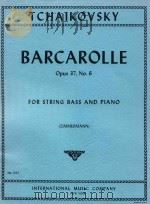 Barcarolle opus 37 No.6 for string bass and piano（1958 PDF版）