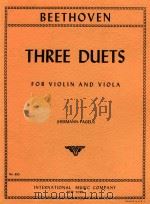 Three Duets for Violin and Viola     PDF电子版封面     