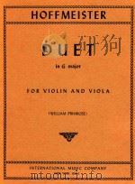 Duet in G major for Violin and Viola   1956  PDF电子版封面    Franz Anton Hoffmeister 