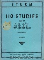110 studies opus 20 for string bass volume I   1963  PDF电子版封面    Wilhelm Sturm 