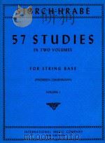 57 studies in two volumes for string bass volume I   1948  PDF电子版封面    Storch-Hrabe 