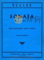 Sonata in G minor for Bassoon and Piano   1968  PDF电子版封面    Henry Eccles 