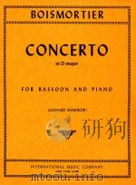 Concerto in D major for Bassoon and Piano（1968 PDF版）