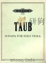 Sonata for solo viola（1993 PDF版）