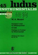 Fantasy in F-minor for wind Quintet KV 608   1958  PDF电子版封面    W.A.Mozart曲 
