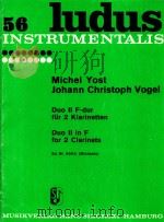 Duo II in F for 2 Clarinets: Duo II F-dur fur 2 Klarinetten   1967  PDF电子版封面    Jost Michael曲 