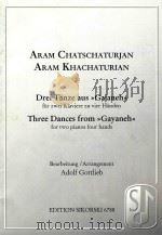 Three Dances from  for two pianos four hands     PDF电子版封面     