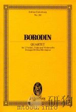 Quartet for 2 violins viola and violoncello D major/d-dur/re majeur   1975  PDF电子版封面    Borodin 