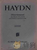Divertimenti fur klavier zwei violinen und violoncello   1989  PDF电子版封面    J.Haydn曲 