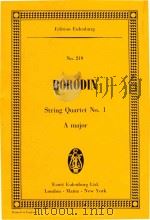 String Quartet No.1（1975 PDF版）