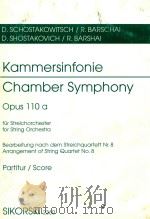 Chamber Symphony Opus 110a for String Orchestra   1978  PDF电子版封面     