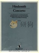 Concerto for clarinet in A and orchestra   1978  PDF电子版封面    Paul Hindemith曲 