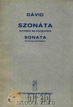 Szonata fuvolara es zongorara   1955  PDF电子版封面    David Gyula 