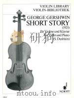 Short story for violin and piano（1925 PDF版）