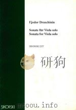 Sonata for Viola solo   1966  PDF电子版封面     