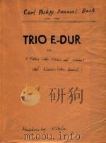 Trio E-Dur: fur 2 Floten und Klvier     PDF电子版封面    Carl Philipp Emanuel Bach曲 