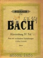 Klavierubung: Aria mit verschiedenen Veranderungen   1937  PDF电子版封面    J.S.Bach曲 