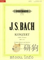 Konzert d-Moll fur Cembalo(Klavier)und streicher BWV 1052   1985  PDF电子版封面     
